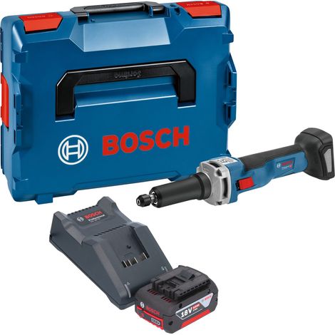 Bosch GGS 18V-23 LC Smerigliatrice diritta professionale a batteria 18 V senza spazzole + 1x batteria ricaricabile 4,0 Ah + caricabatteria + L-Boxx