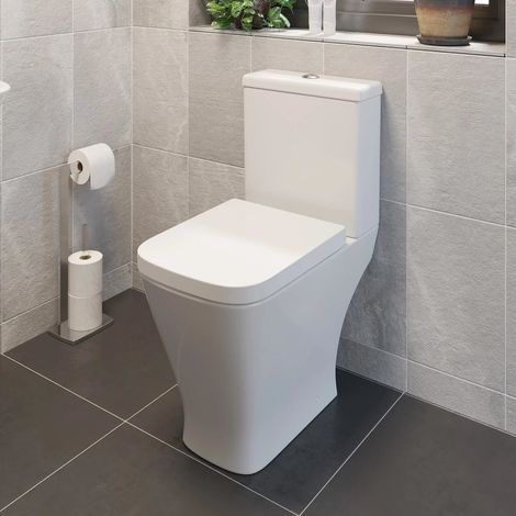 Aquari Marseille Close Coupled Rimless Toilet & Soft Close Seat (1/5)