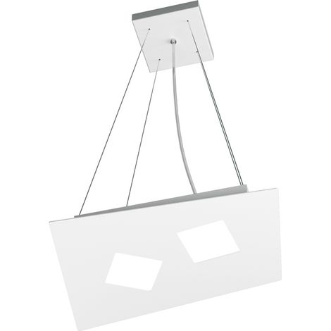 Sospensione Moderna Note Metallo Bianco 2 Luci Gx53 (1/4)