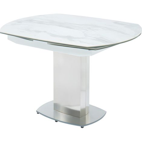 Tavolo da pranzo allungabile da 4 a 6 coperti Ceramica e acciaio - TALICIA