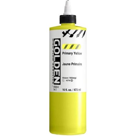 Peinture - GOLDEN - 473 ml - Jaune Primaire - Couleur verte - Haute fluidité (1/2)