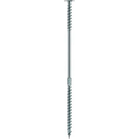 25 vis bois double filet tête large fraisée D. 8 x 435 mm galvanisées+ TX 40 - VDF80435 - Alsafix
