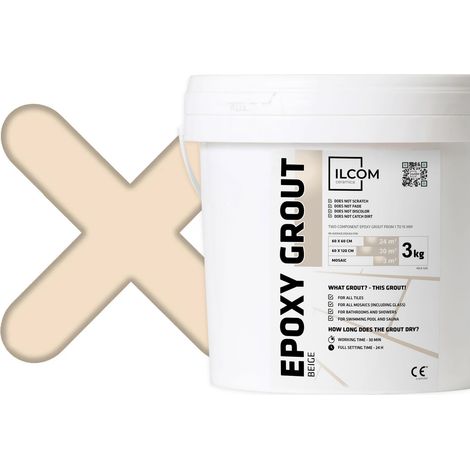 Stucco Epossidico Bicomponente per riempimento fughe - Beige - 3Kg (1/5)