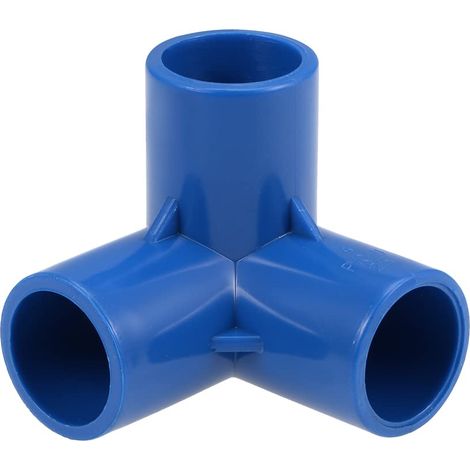 Coude à 3 voies Raccord de tuyau en PVC 25mm Bleu (1/3)
