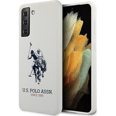 Coque en silicone blanche avec logo US Polo pour Samsung Galaxy S21 Plus (1/5)