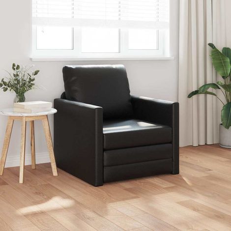 Canapé-Lit,Lit de jour,Lit de repos 60cm Noir Simili cuir (1/5)