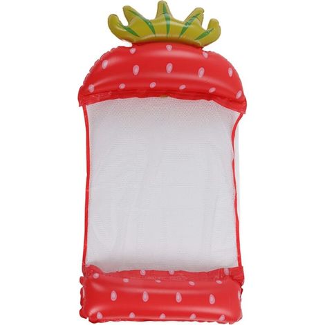 Tapis de Flotteur de Piscine Gonflable à Motif de Fraises Fauteuil Inclinable de Natation Hamac d'eau Flottant Piscine Flotteurs Jouets pour Piscine Fête été Plage en Plein Air,A (1/5)