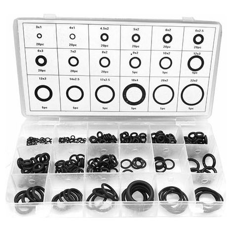 Conjunto de juntas tóricas, surtido de juntas de estanqueidad, juego universal de 225 piezas (1/4)