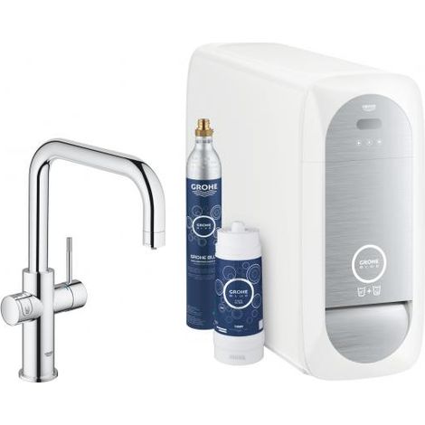 Grohe Blue Home - Miscelatore Connected per lavello, con sistema di filtraggio e raffreddamento, cromato 31456001