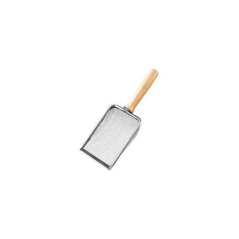 Paletta per lettiera per gatti, paletta a rete per sabbia, paletta pratica per lettiera profonda, paletta in acciaio inox con rete, paletta per lettiera per gatti resistente, paletta per la pulizia e 