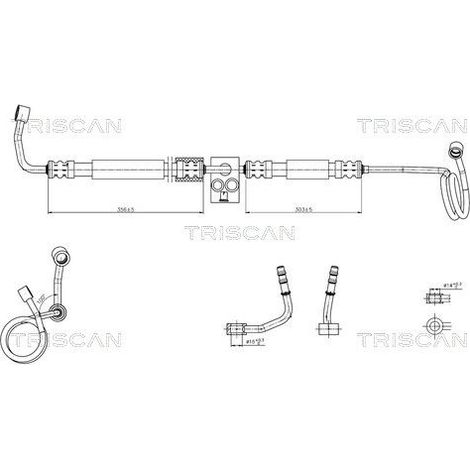 Tuyau hydraulique, direction TRISCAN 8516 29086 AUDI 4B7 422 893 C