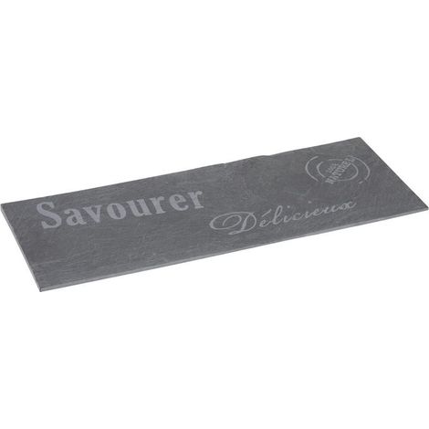 Aubry Gaspard – Plateau en ardoise naturelle 30 x 11 cm – Certifié alimentaire – Facile à nettoyer – Pour présentation élégante des plats