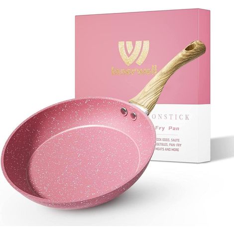 Bratpfanne 20cm Rosa Granit Beschichtet Induktion PFOA-frei (1/5)