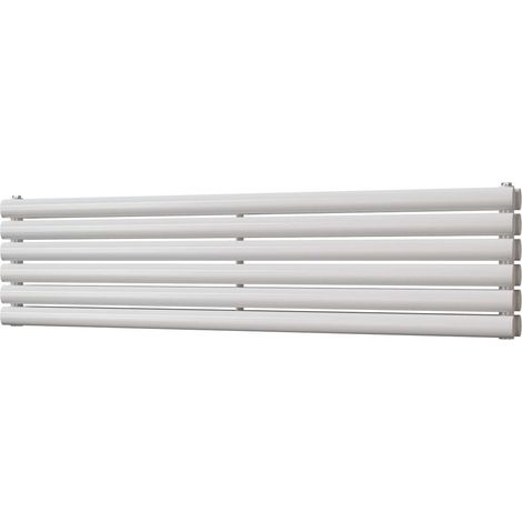 Omeara Axis - White Horizontal Radiator H348mm x W1400mm Double Panel