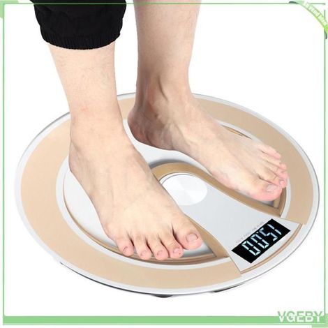 Balance de poids numérique - FAFEICY - Modèle rond - Verre trempé - Écran LCD - Capacité 180 kg (1/5)