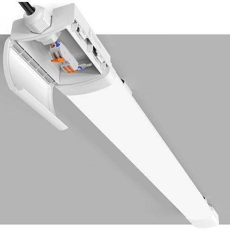 Antenlicht 2er Pack LED Feuchtraumleuchte 120cm 36W 5000K,LED-Streifen IP65,110lm/W,connectable,70% Energiesparend,für Büros Garage Werkstatt Keller-Weiß