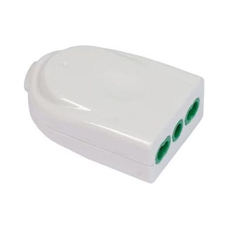 Abnehmbare, bipolare, gerade 16-A-Steckdose von Fanton P17/11 – 82570-E, weißes Gehäuse – thermoplastisches Material (1/2)