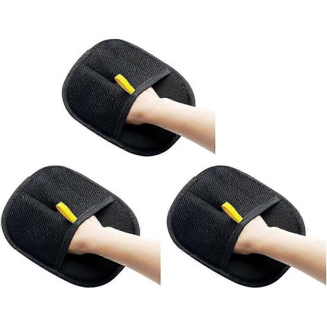 Wiederverwendbare, doppelseitige Tierpflegehandschuhe (1/2/3 Stück), Massagehandschuhe für Hunde und Katzen, Enthaarungsbürste – 3er-Pack