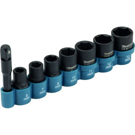 MAKITA E-12289 Juego de vasos de impacto 1/4"x50mm (12uds)