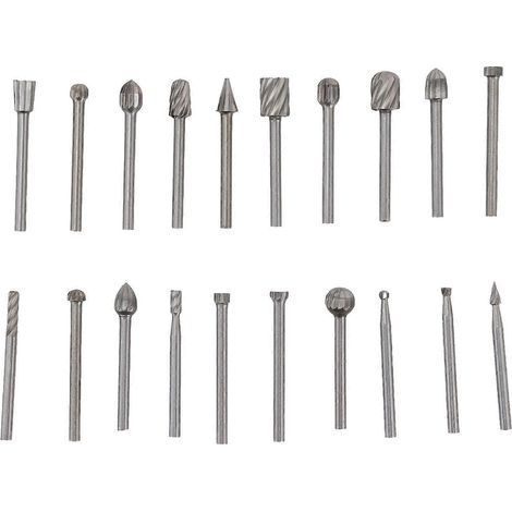 20-teiliges HSS-Fräserset für Holzschnitzerei, Bohrer, Schleif- und Fräsarbeiten zum Anfasen