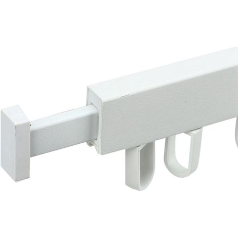 Wandgarderobe – Platzsparende, ausziehbare Garderobe – Einfacher Drehring für Balkon/Waschküche – Weiß – Dreiteilig (1/5)