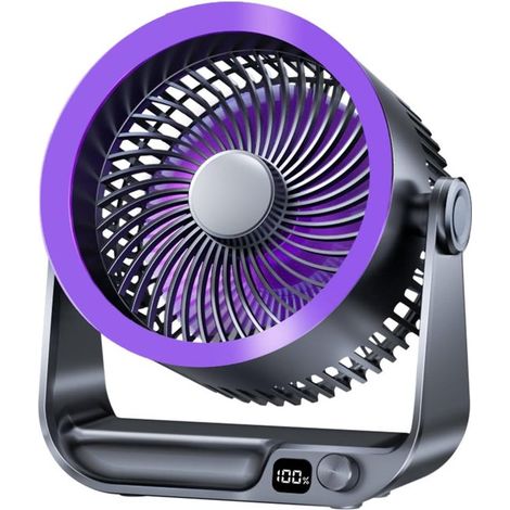 Ventilador USB silencioso con potente sistema de refrigeración，10 velocidades ajustables，rotación de 180°，el hogar y la oficina (1/5)