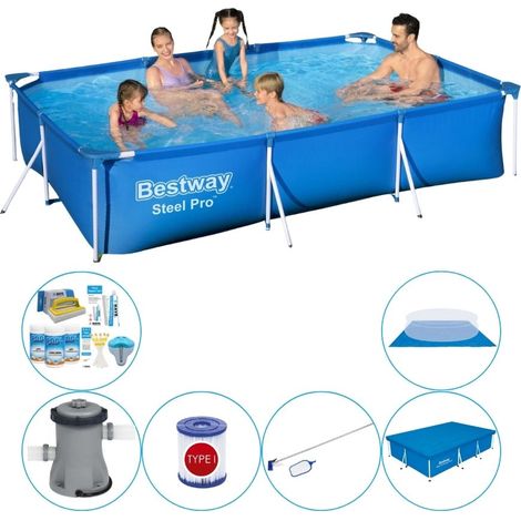 Bestway Bestway Steel Pro Rectangulaire - 300x201x66 cm - 7-pièces S21547
