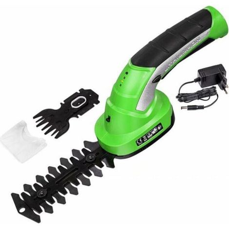 Taille-Haie Electrique - Tondeuse A Gazon - Batterie Li-Ion 7,2 V 2 Ah - Autonomie 50-60 Min - Largeur Coupe 75 mm / 80 mm - Poids 1 kg (1/4)