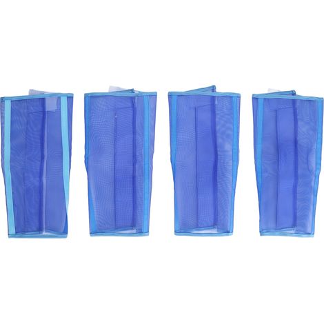 Bottes de jambe de cheval en maille respirante, enveloppes de protection pour le Stress et la Fatigue du sabot, bleu, 4 pièces (1/5)