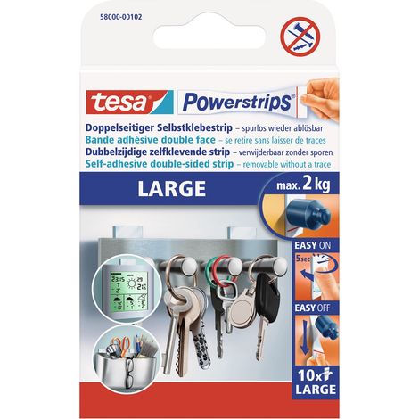 Tesa 10 Power Strips, portata 2 kg l'una (1/4)