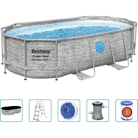 Power Steel Pool-Set 427x250x100 cm Bestway (1/5)