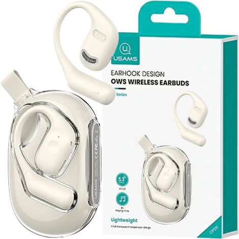 Cuffie wireless Bluetooth 5.3 USAMS G26 OWS, colore bianco. (1/4)