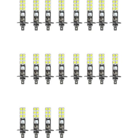 Kit de 20 ampoules LED H1 6000K Super White 80W pour phares antibrouillard et feux de route (1/4)