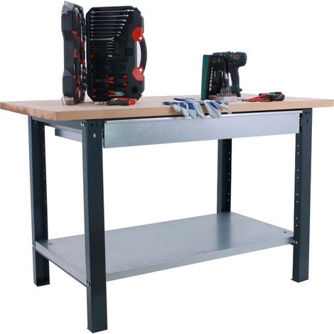 Banco de trabajo SIMONWORK (86,5x150x75cm) ANTRACITA Y HAYA (1/5)