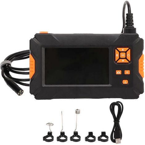 Caméra endoscopique LCD avec écran couleur de 4,3 pouces, étanche IP67, résolution HD 1920 x 1080p, caméra endoscopique rotative à 360°