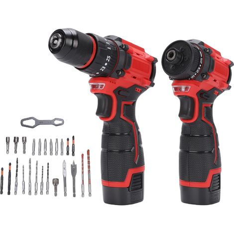 Perceuse Visseuse 16,8V - Kit Outil Sans Fil Moteur Sans Balais 3 Batteries 230V (1/5)