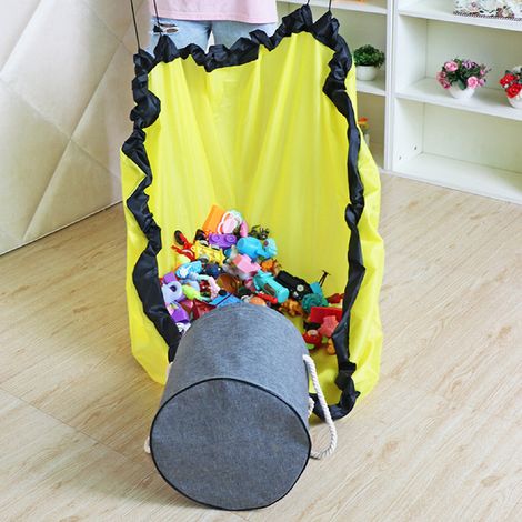 Panier de rangement en tissu Oxford polyester pour jouets, robuste et facile à transporter, idéal pour la maison, les dortoirs et l'école. (1/5)