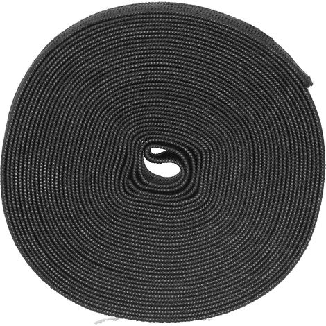 Élastique Boutonnière Portable Multifonction pour Bureau Maison Outil de Fixation Pratique en Caoutchouc Noir (1/5)