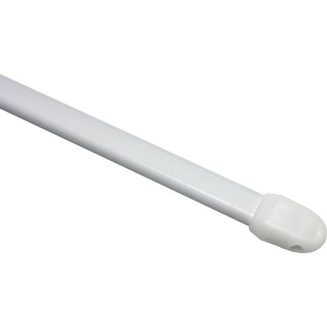 Gardinia Vitragestange flach weiß, Ø 11 mm, ausziehbar 80-120 cm Vitragestangen