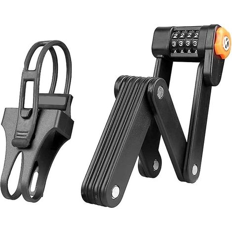 Serrure à combinaison de vélo portable pliante antivol en acier allié S 4 serrure à combinaison à cadran numérique (1/5)