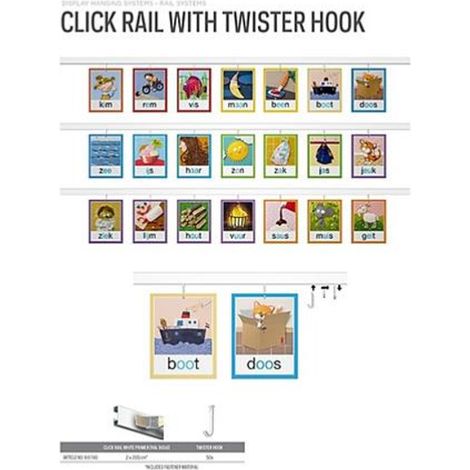 Kit Click Rail 4m Twister Hook - Cimaise tableau Artiteq