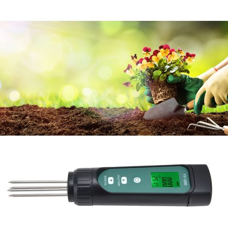 Integriertes 4-Pin-Bodenmessgerät (EC + Temperatur + Luftfeuchtigkeit) für den Garten (hintergrundbeleuchtetes YY-1000) (1/5)