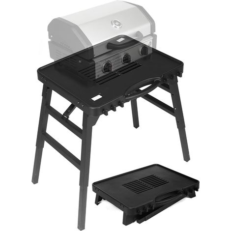 Chariot de barbecue portable pour Enders Urban, Q100/Q200/Q300, Woodfire, Wayne - Support de barbecue d'extérieur pliable avec pieds réglables en hauteur (1/5)
