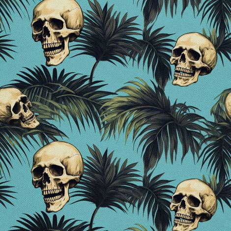Tela decorativa para exteriores Oxford - Motivo de calavera I DX4733 (1/5)