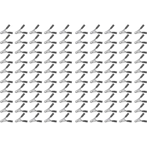 Lot de 100 Pinces de Test Électrique, Clip Isolé PVC, Mâchoires 15mm, 10A, Borne de Serrage J.60012 Noir (1/5)