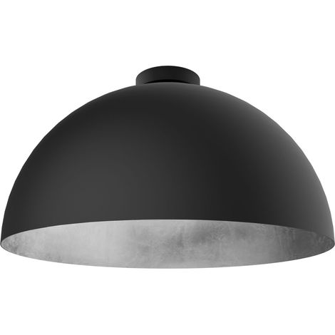 LUMICOM  VENICE Plafoniera, 1xE27, max 42W, metallo, nero opaco/foglia argento, D.40cm (1/4)
