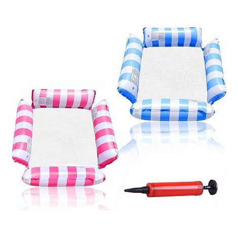 2-Piece Inflatable Pool Mattress 123 x 120 cm (1/5)