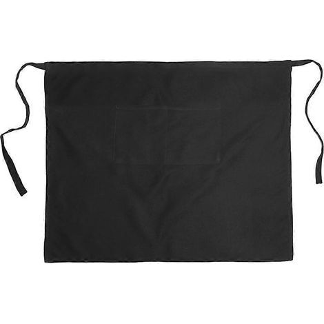 Tablier mi-long de qualité supérieure, tablier de cuisine pratique (noir), 1 pièce-50X48X0.1CM-Black (1/4)