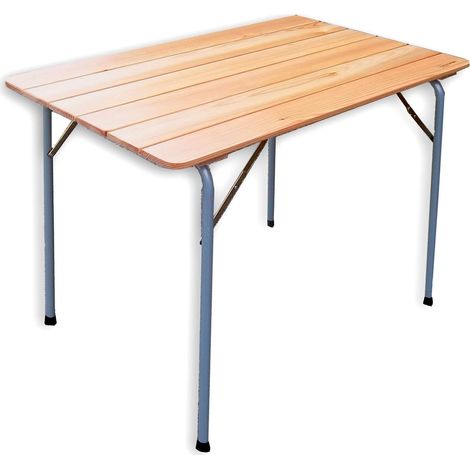 Table Pliante, Noir et Naturel, 99 cm (1/5)