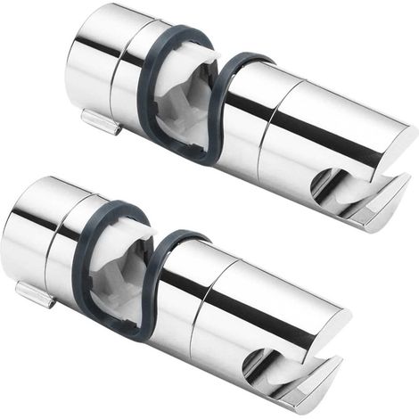 Supporto per soffione doccia regolabile da 18-25 mm - Rotazione a 360°, supporto doccia sostituibile in ABS cromato, adatto per aste e sistemi doccia. (1/5)